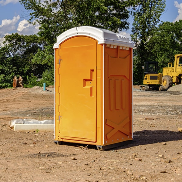 how often are the portable restrooms cleaned and serviced during a rental period in Lafayette CO